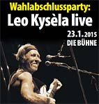 Wahlabschlussparty der Liste Baum und Grne